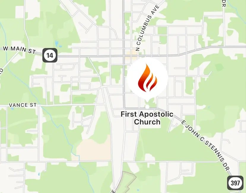 map image of where Ocala.Church is